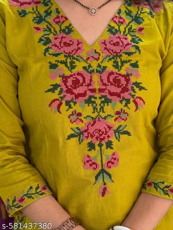 Mustard_Cotton__Printed__Kurta_Pant_with_Dupatta_Set_For_Women