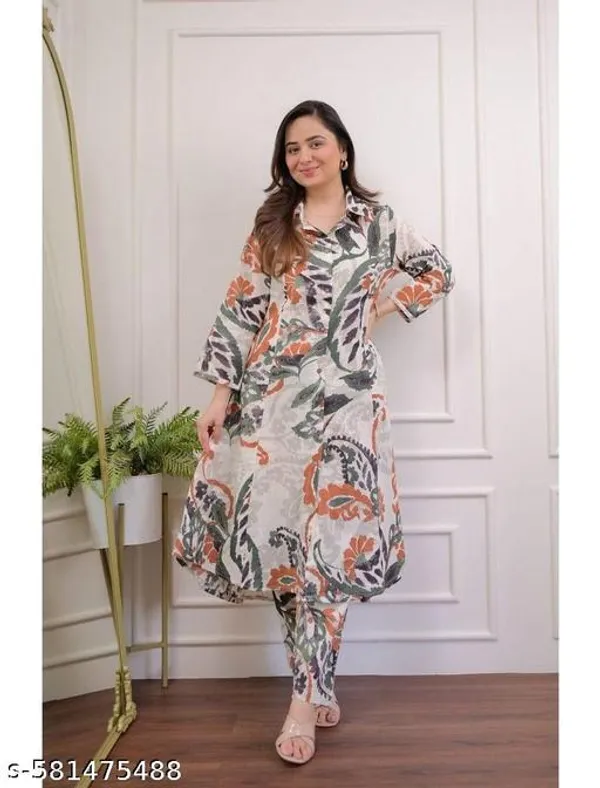 Multicolor_Cotton_Kurta_Set_For_Women_&_Girls