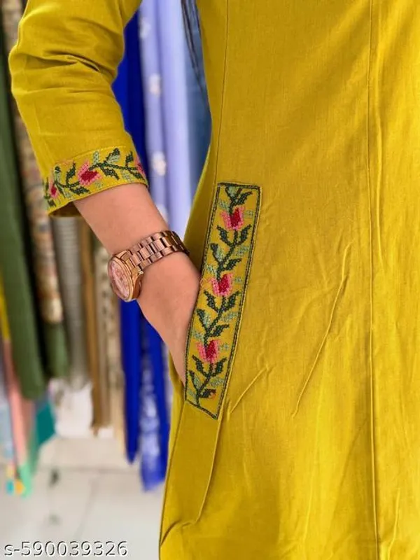 Yellow_Cotton__Printed__kurta_set_For_Women