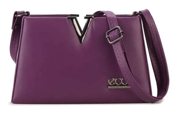 Premium_Purple_Structured_Sling_Handbag_with_Metal_V_Accent