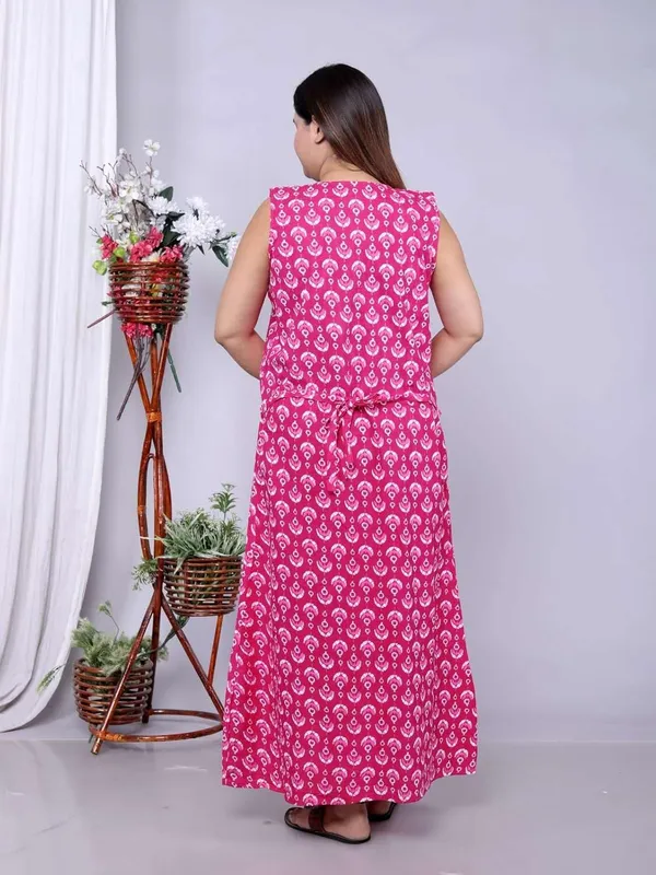 Pink_Cotton_Nighty_For_Women_&_Girls