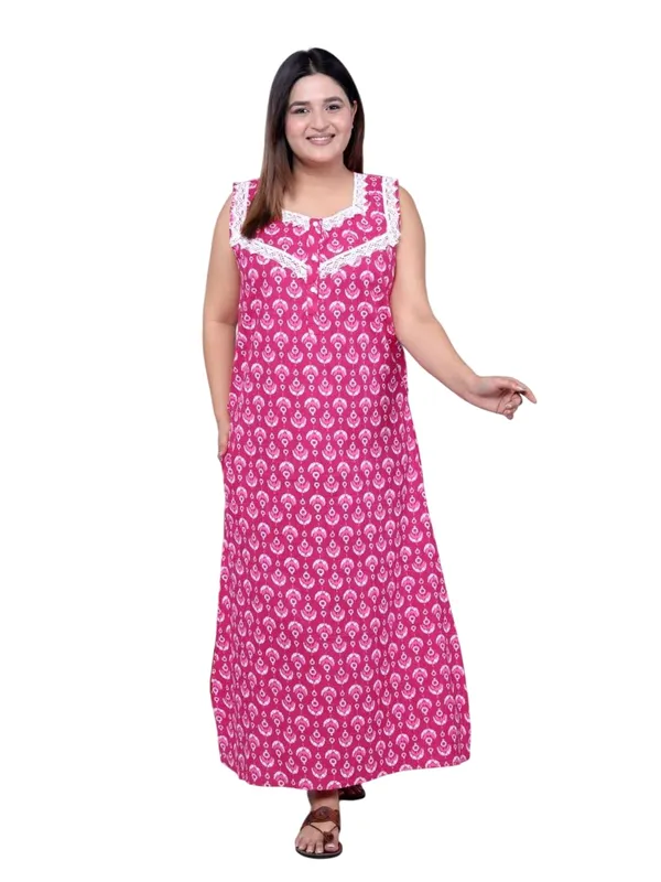 Pink_Cotton_Nighty_For_Women_&_Girls