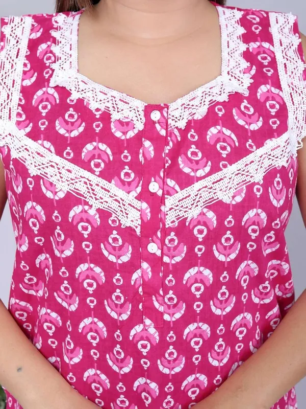 Pink_Cotton_Nighty_For_Women_&_Girls