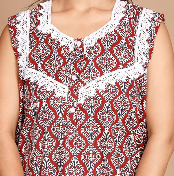 Maroon_Cotton_Nighty_For_Women_&_Girls