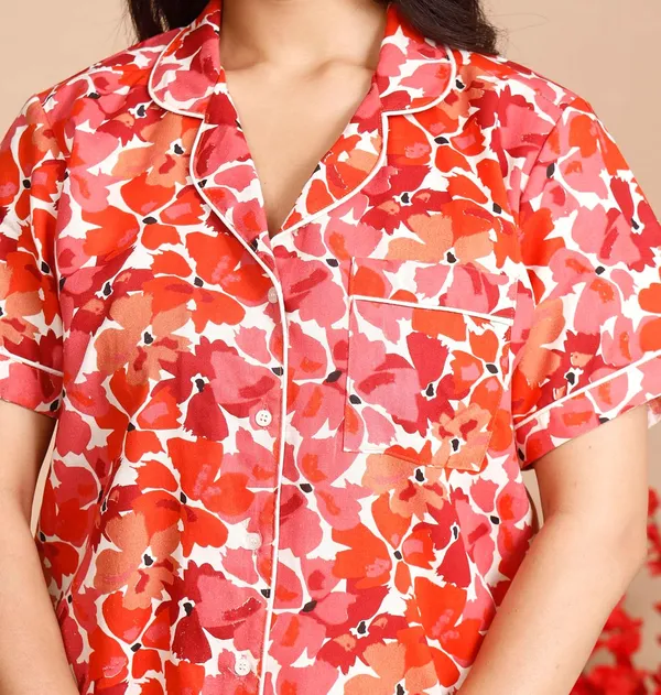 Red_Cotton_Printed_Night_Dress_For_Women_&_Girls