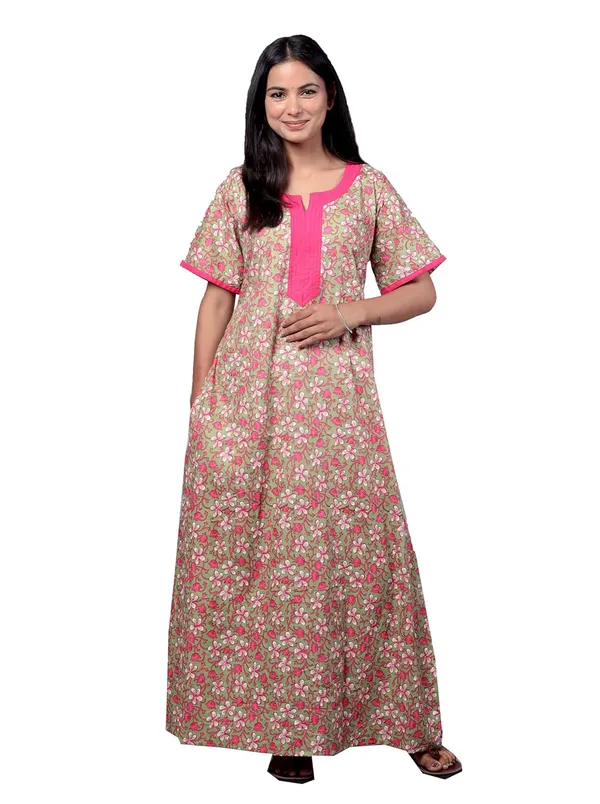 Multicolor_Cotton_Printed_Nighty_For_Women_&_Girls