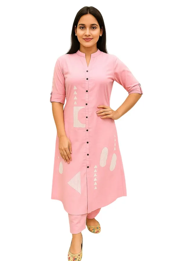Pink_Cotton_Printed_Straight_Kurta_Set_For_Women_&_Girls