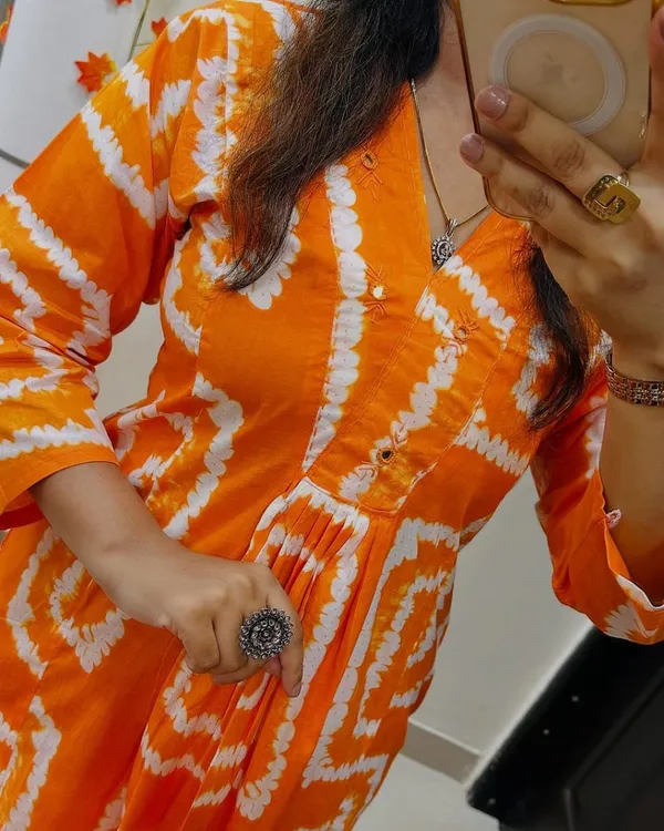 Orange_Tie-Dye_Kurta_Palazzo_Set