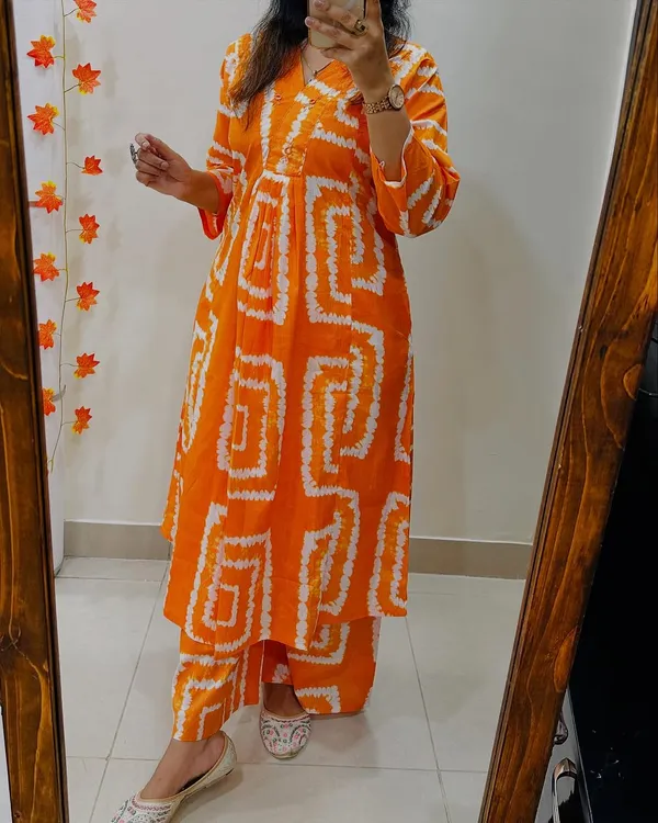 Orange_Tie-Dye_Kurta_Palazzo_Set