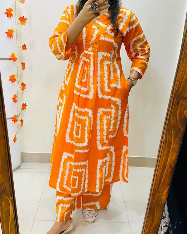 Orange_Tie-Dye_Kurta_Palazzo_Set