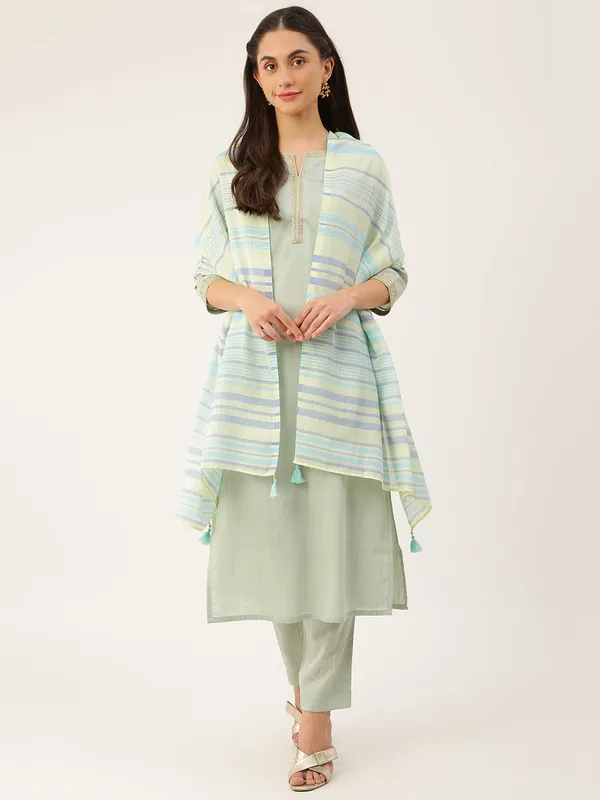 Women's__Viscose_Printed_Kurta_with_Pants_&_Dupatta-_3pc_set,_TK001
