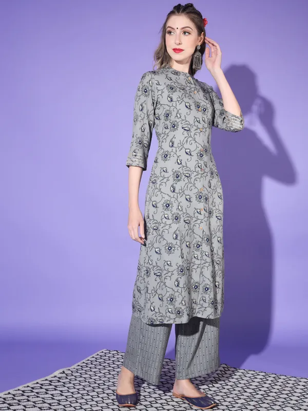 Women's__Rayon_Blend_Printed_Kurta_with_Pants_&_Dupatta-_3pc_set,_TK011
