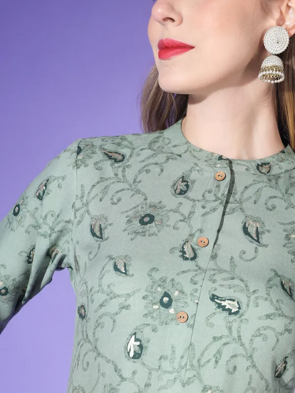 Women's__Rayon_Blend_Printed_Kurta_with_Pants_&_Dupatta-_3pc_set,_TK011
