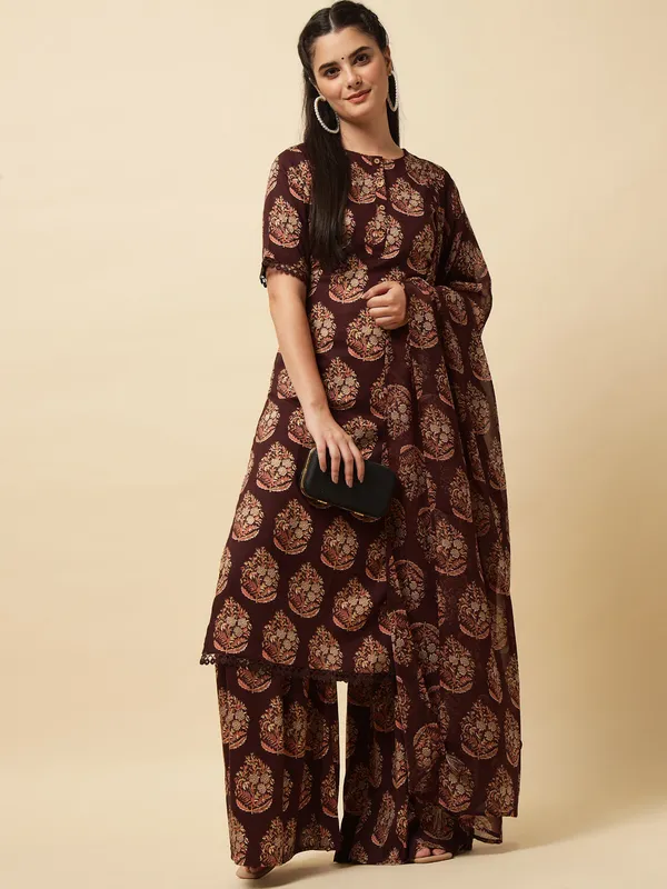 Women's__Rayon_Blend_Printed_Kurta_with_Pants_&_Dupatta-_3pc_set,_TK026
