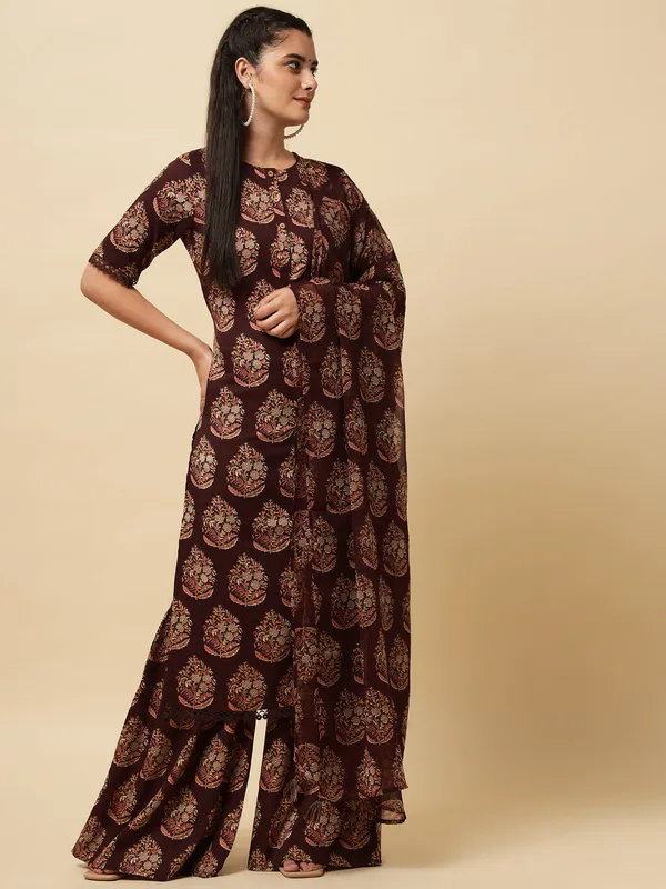 Women's__Rayon_Blend_Printed_Kurta_with_Pants_&_Dupatta-_3pc_set,_TK026
