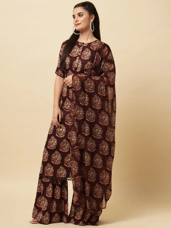 Women's__Rayon_Blend_Printed_Kurta_with_Pants_&_Dupatta-_3pc_set,_TK026