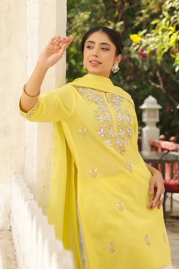 Yellow_Cotton_Cambric_Gota_Patti_Embroidered_Straight_Suit_Set