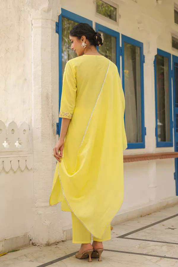 Yellow_Cotton_Cambric_Gota_Patti_Embroidered_Straight_Suit_Set