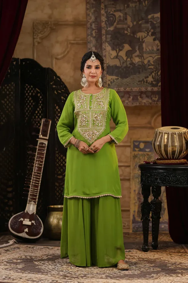 Green_Georgette_Gota_Patti_Work_Palazzo_Set