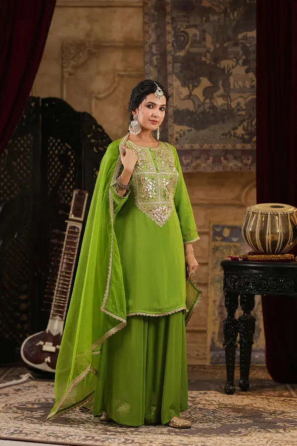 Green_Georgette_Gota_Patti_Work_Palazzo_Set