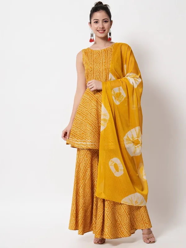 Mustard_Rayon_Premium_&_Elegant_Kurta_&_Pant_Set_With_Dupatta_For_Women_&_Girls