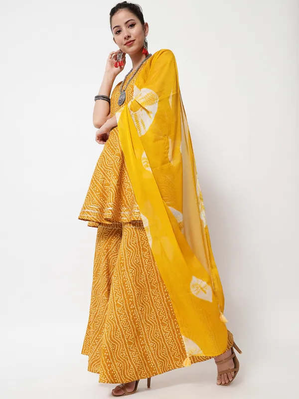 Mustard_Rayon_Premium_&_Elegant_Kurta_&_Pant_Set_With_Dupatta_For_Women_&_Girls