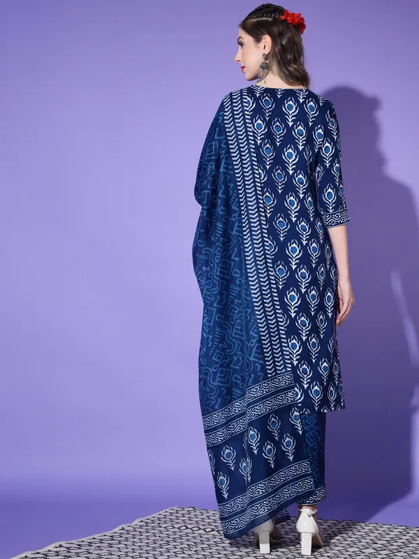 Dark_Blue_Rayon_Premium_&_Elegant_Kurta_&_Pant_Set_With_Dupatta_For_Women_&_Girls
