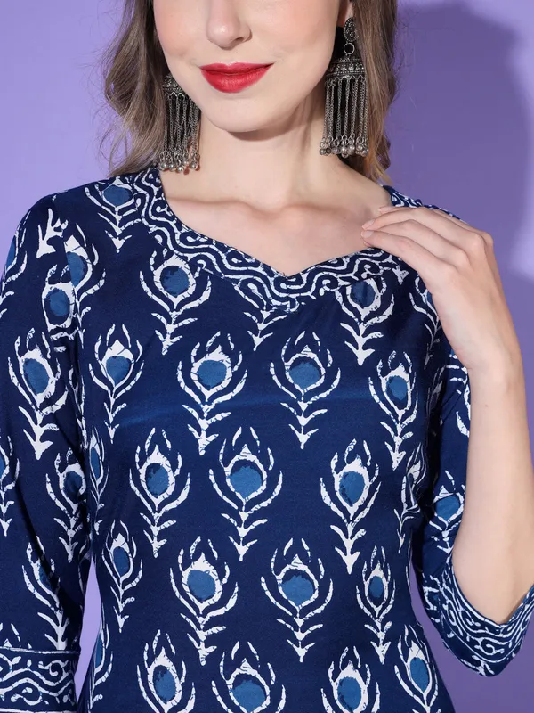 Dark_Blue_Rayon_Premium_&_Elegant_Kurta_&_Pant_Set_With_Dupatta_For_Women_&_Girls