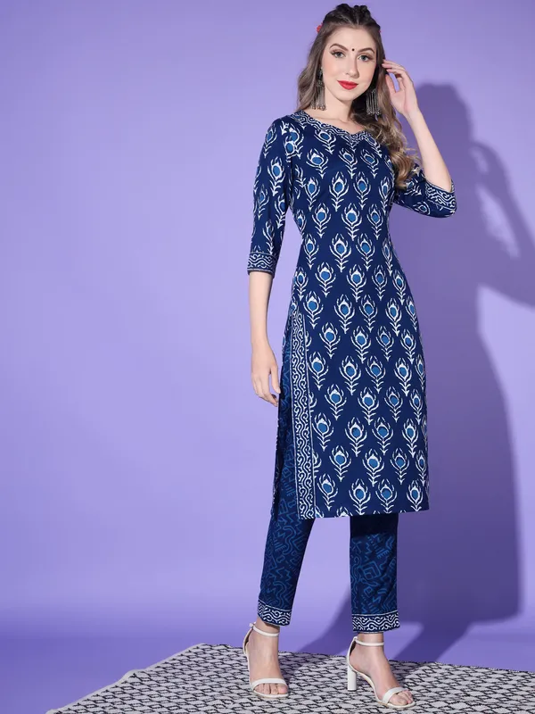 Dark_Blue_Rayon_Premium_&_Elegant_Kurta_&_Pant_Set_With_Dupatta_For_Women_&_Girls