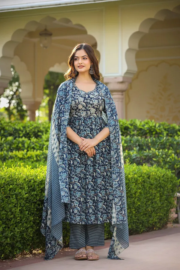 Multicolor_Rayon_Premium_&_Elegant_Kurta_&_Pant_Set_With_Dupatta_For_Women_&_Girls