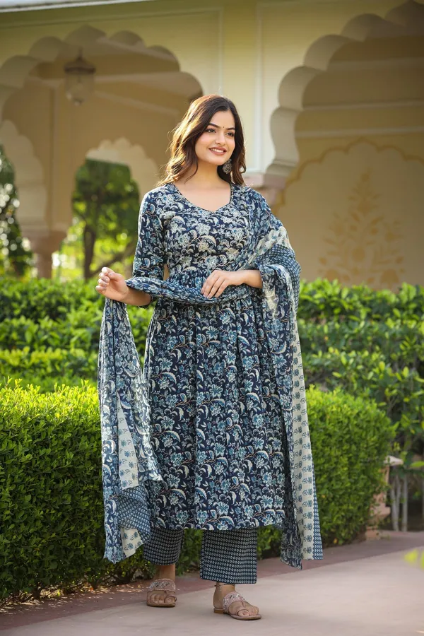 Multicolor_Rayon_Premium_&_Elegant_Kurta_&_Pant_Set_With_Dupatta_For_Women_&_Girls