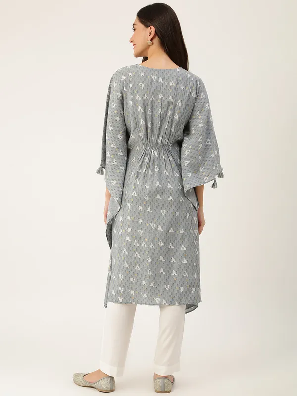 Grey_Chanderi_Premium_&_Elegant_Kurta_For_Women_&_Girls