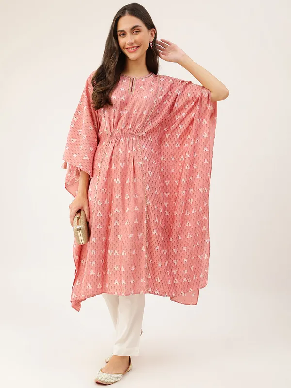 Pink_Chanderi_Premium_&_Elegant_Kurta_For_Women_&_Girls