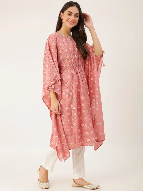 Pink_Chanderi_Premium_&_Elegant_Kurta_For_Women_&_Girls