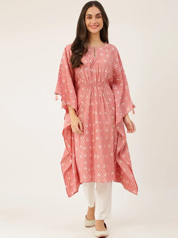 Pink_Chanderi_Premium_&_Elegant_Kurta_For_Women_&_Girls