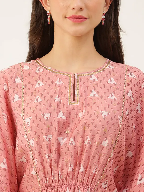 Pink_Chanderi_Premium_&_Elegant_Kurta_For_Women_&_Girls