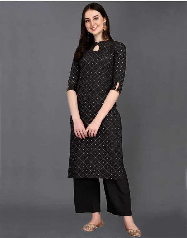 Black_Rayon_Premium_&_Elegant_Kurta_For_Women_&_Girls