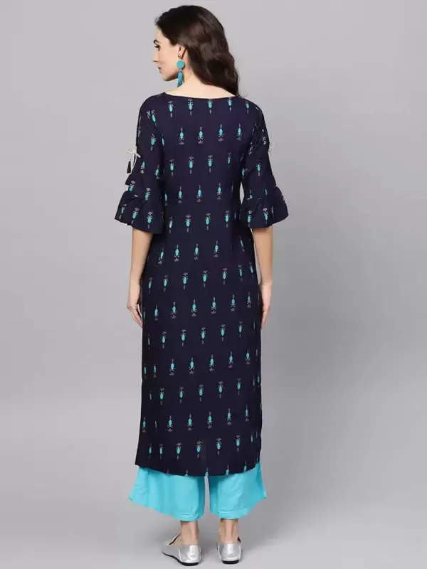 Navy_Blue_Rayon_Premium_&_Elegant_Kurta_For_Women_&_Girls