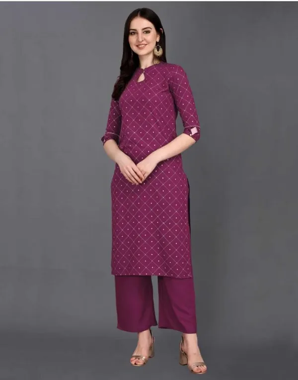 Maroon_Rayon_Premium_&_Elegant_Kurta_For_Women_&_Girls