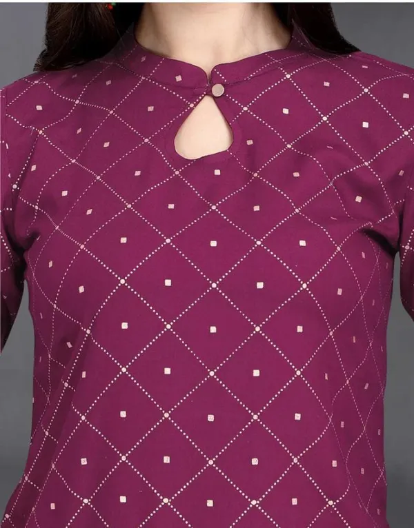 Maroon_Rayon_Premium_&_Elegant_Kurta_For_Women_&_Girls