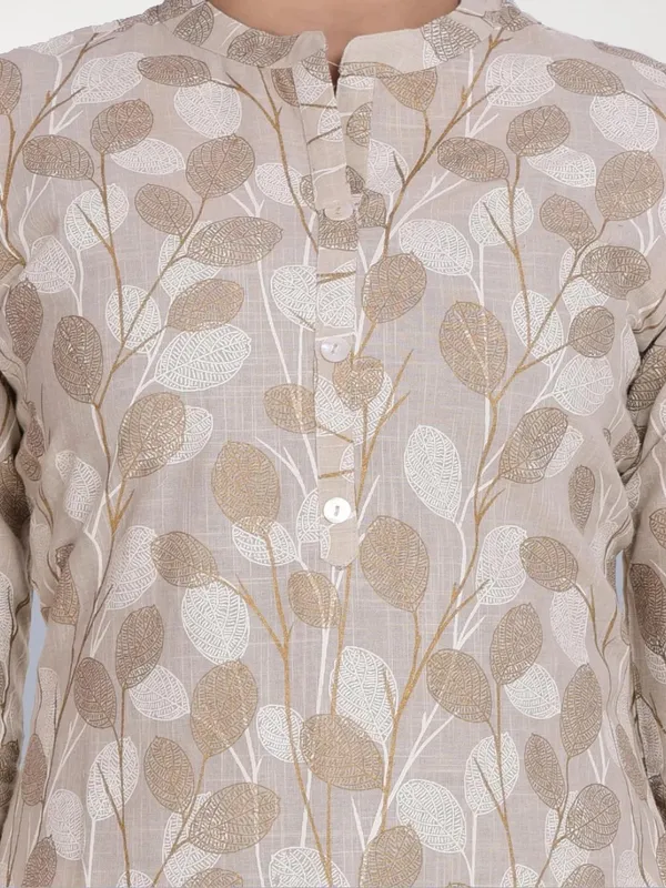 Beige_Cotton_Premium_&_Elegant_Kurta_For_Women_&_Girls