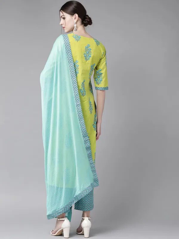 Multicolor_Rayon_Premium_&_Elegant_Kurta_&_Pant_Set_With_Dupatta_For_Women_&_Girls