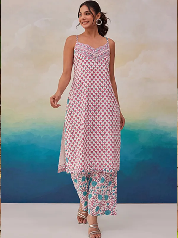 Pink_Cotton_Premium_&_Elegant_Kurta_&_Pant_Set_With_Dupatta_For_Women_&_Girls