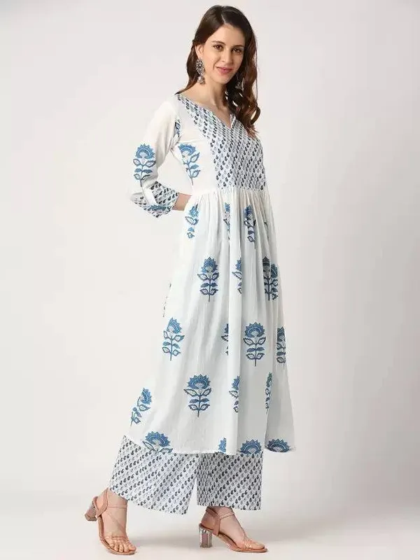 Blue_Cotton_Premium_&_Elegant_Kurta_&_Pant_Set_With_Dupatta_For_Women_&_Girls