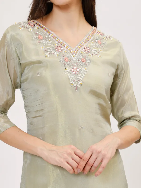 Pista_Green_Silk_Premium_&_Elegant_Kurta_&_Pant_Set_With_Dupatta_For_Women_&_Girls