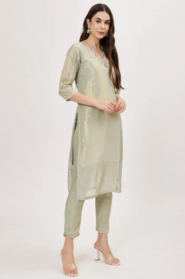 Pista_Green_Silk_Premium_&_Elegant_Kurta_&_Pant_Set_With_Dupatta_For_Women_&_Girls