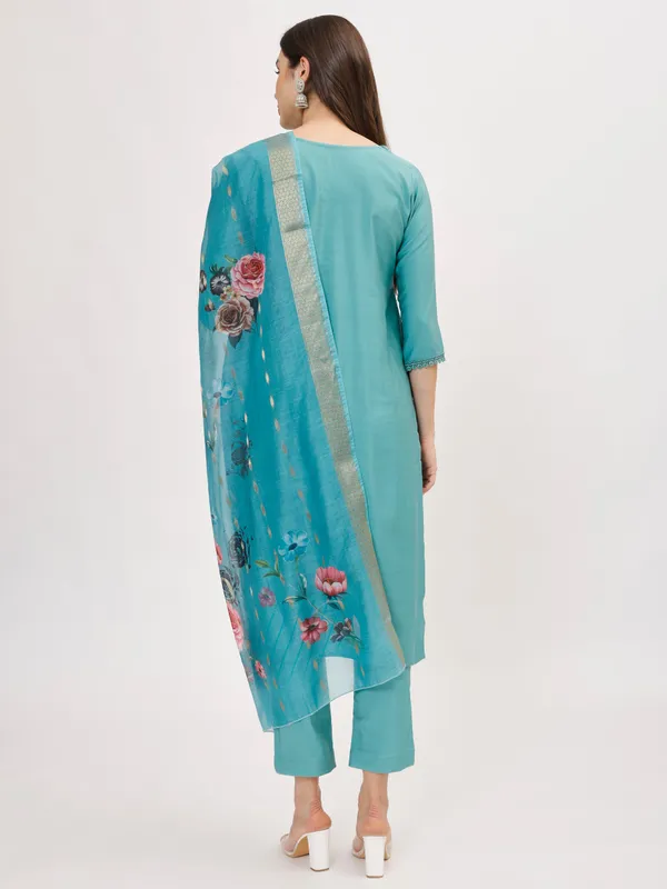 Sea_Green_Rayon_Premium_&_Elegant_Kurta_&_Pant_Set_With_Dupatta_For_Women_&_Girls