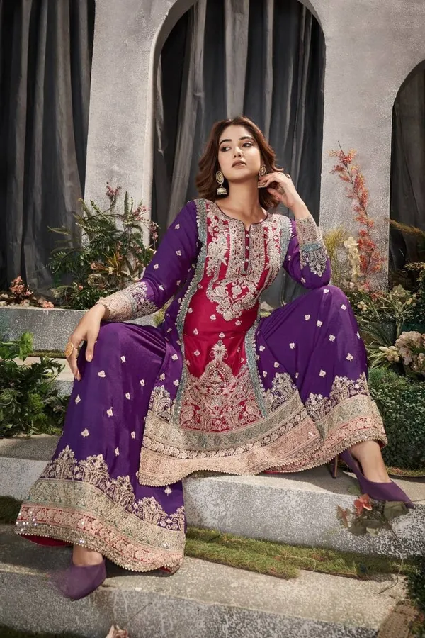 Magenta_Cotton_Premium_&_Elegant_Kurta_&_Pant_Set_With_Dupatta_For_Women_&_Girls