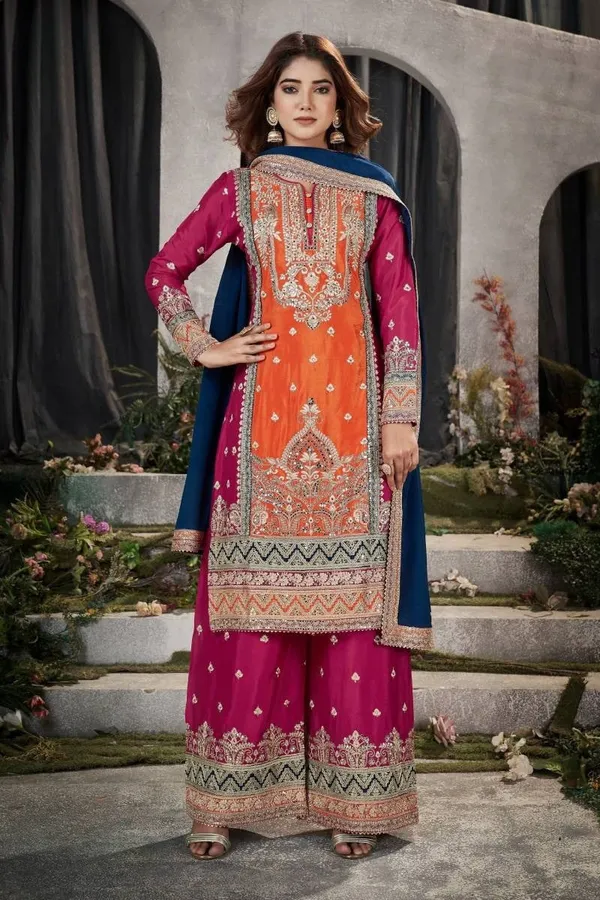 Multicolor_Cotton_Premium_&_Elegant_Kurta_&_Pant_Set_With_Dupatta_For_Women_&_Girls