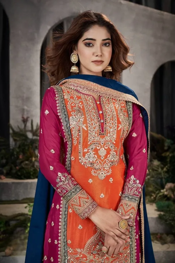 Multicolor_Cotton_Premium_&_Elegant_Kurta_&_Pant_Set_With_Dupatta_For_Women_&_Girls